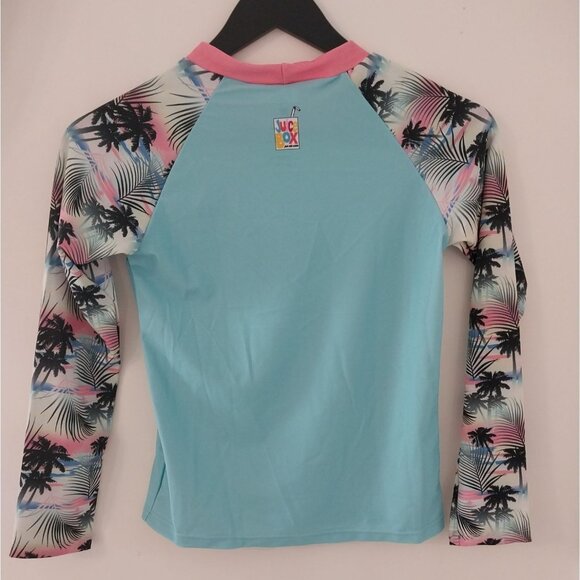 New Juice Box Girl's Rash Guard Swim Tee Sz L 10/12 - Picture 2 of 7